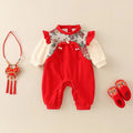 Baby clothes spring/autumn newborn girl romper princess full month 100-day first birthday dress bodysuit
