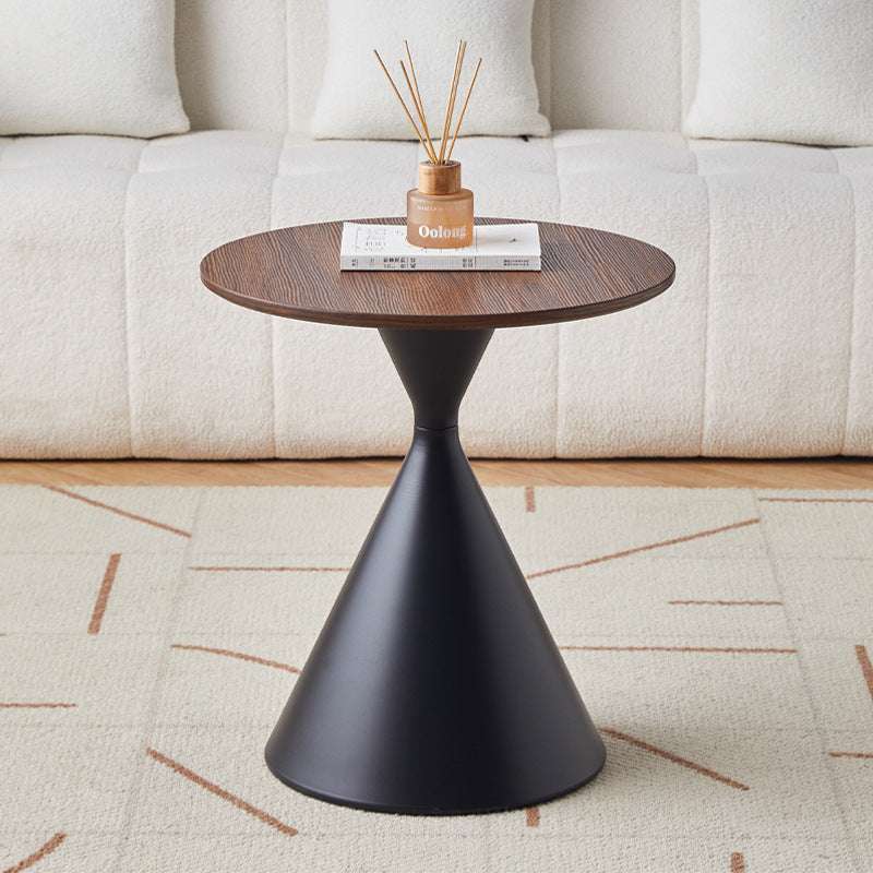 Cream style carbon steel coffee table for homenormcore living room small apartment modern casualclassy round movable side table