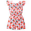 Kids' flutter sleeve striped butterfly open-back romper