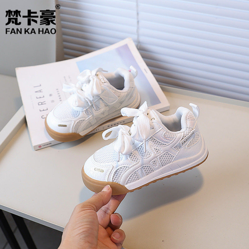 Vancahao spring & fallnew arrival boys breathable casual shoes easiest for matchwhite shoes girl non-slip soft bottom sneakers forrest gump shoes
