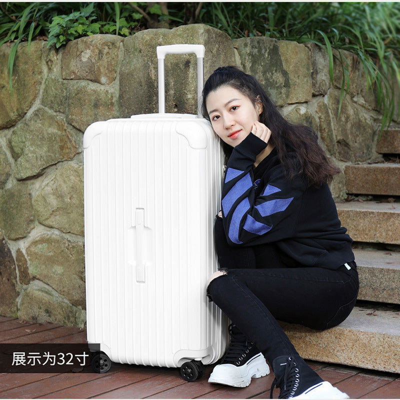 Large capacity suitcase Men's and women's trolley case Universal wheel Internet celebrity zipper password suitcase Thickened leather case 32 inches