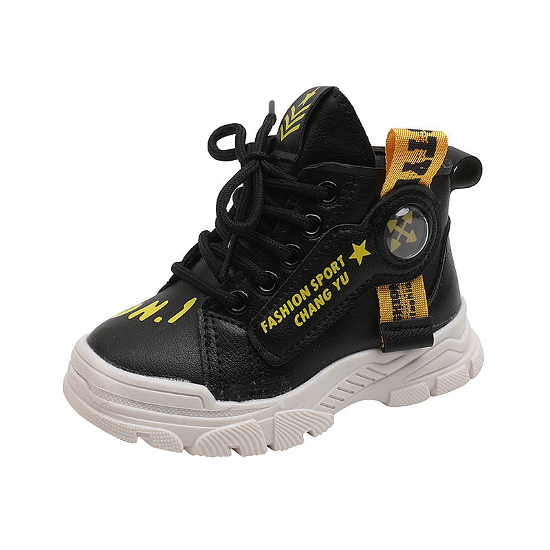 Kids' martin boots: trendy ankle boots for spring/autumn - new styles for boys and girls, casual single boots, korean style, high-top fashion boots