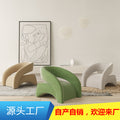Cream style single sofa accessible luxury living room casual single chair clothing store beauty salon reception sofa one table and two chairs