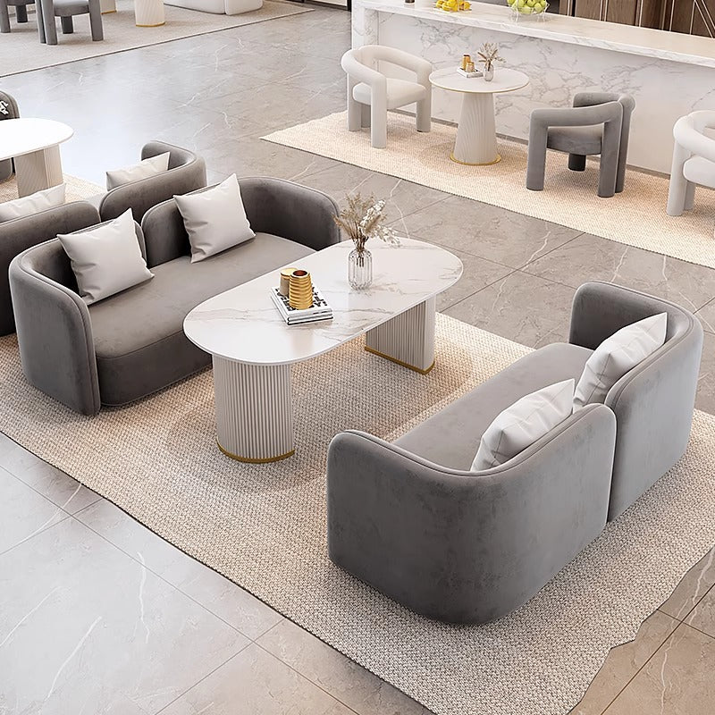 Cream style photo studio booth sofa selection table wedding dress shop order table beauty salon rest area negotiation table and chair combination