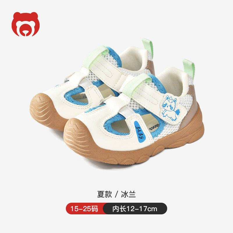 Toddler shoes for boys, summer sandals, infant soft-soled functional cartoon shoes, baby shoes for ages 1-3, children's shoes