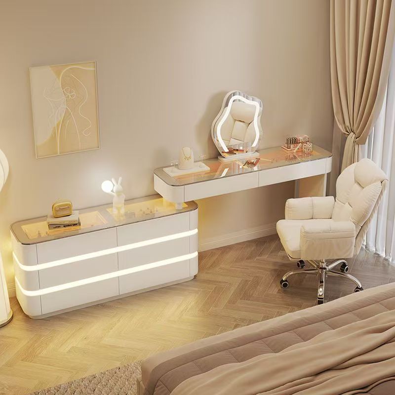 New arrival mirror dressing table for home bedroom classy sense chest all-in-one dressing table casual solid wood long dressing table