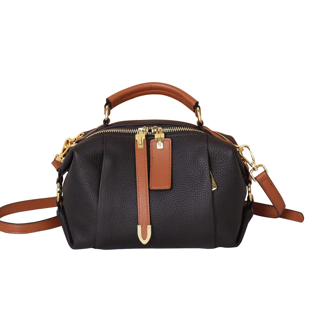 Genuine leather women's bag classy sense 2025best sellingfashionretro shoulder bag togo first layer cowhide satchel crossbody bag