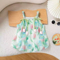 Girl summer clothes fresh sling outing jumpsuit summernew arrivalk-stylefashionable baby girl summer sling romper