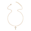 Rhinestone cross necklace wholesale - european & american style, diamond-studded pendant jewelry, women's high-end vintage autumn/winter sweater necklace