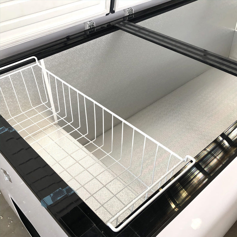 Commercial for home quick freezing horizontal freezer large capacity refrigerated and frozen dual type freezer single and double temperature freezer