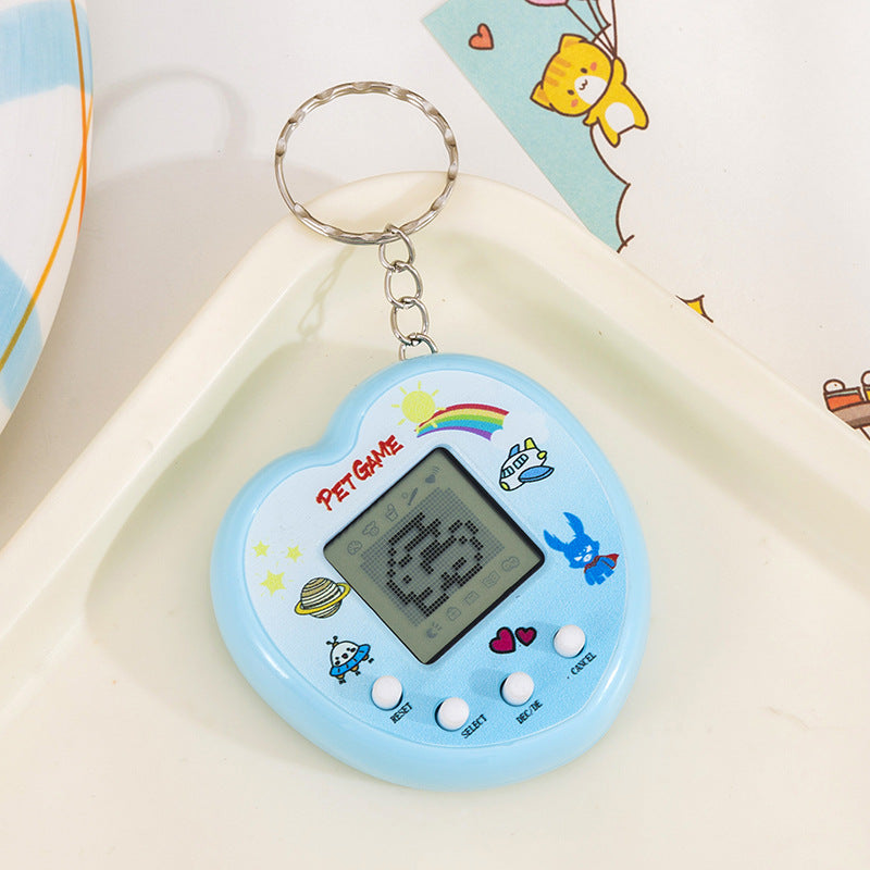 hot-selling love pet machine kids game toys virtual pet keychain small gift pendant