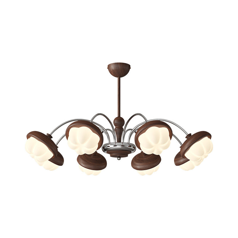Medieval style walnut pattern retro flower living room chandelier French cream high-end bedroom dining room lighting new