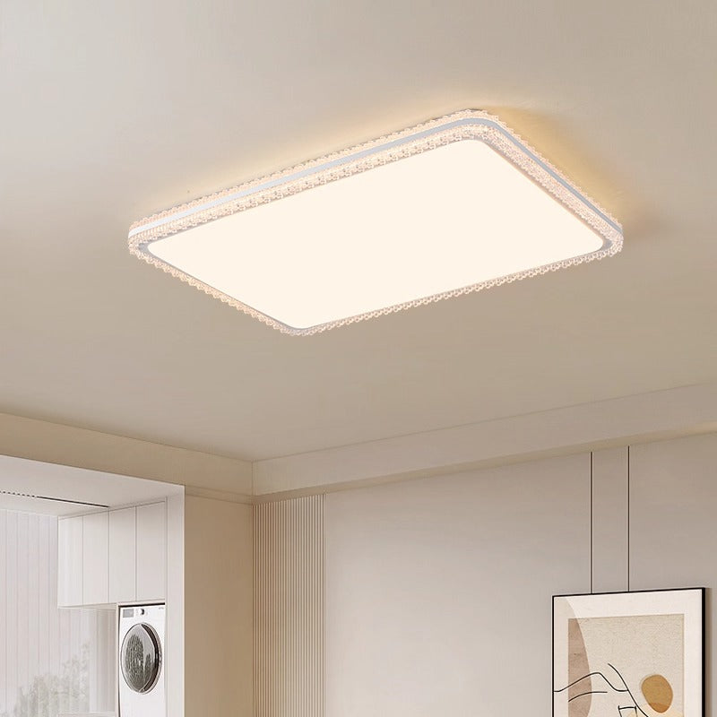 Circle of Light Living Room Ceiling Light LED Cream Wind ins Nordic Crystal Eye Protection Whole House Package Zhongshan Lighting 1