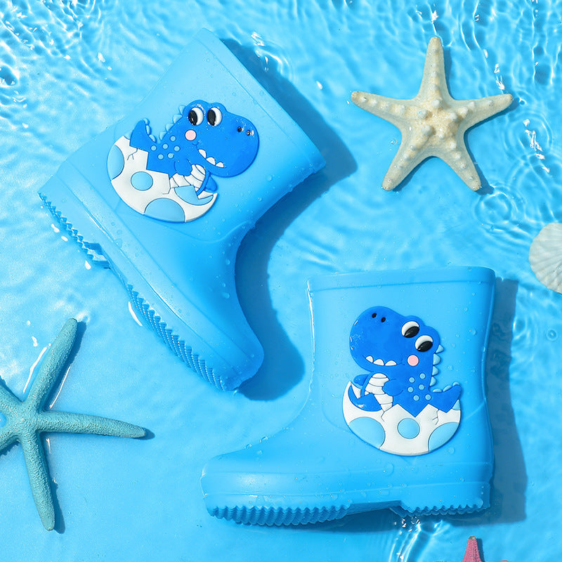 New kids' rain boots: cute cartoon designs for boys and girls - waterproof rubber boots for toddlers, preschoolers, and students