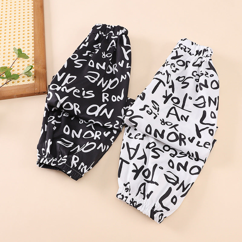 Pantssummer thin summer clothes big kids girls loose style ice silk bloomers summer kids anti-mosquito pants