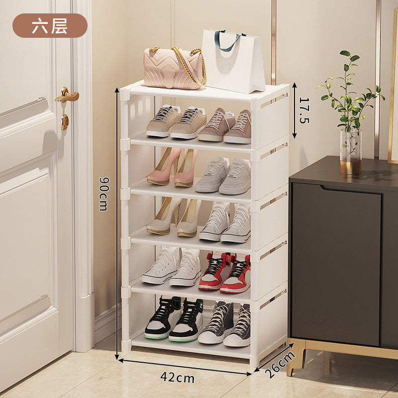 Simple shoe rack storage shoe rack multi-layer space saving door dormitory shoe cabinet household storage slipper rack rack