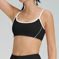 thin shoulder strap detachable chest pad fitness sling nude flared pants sports intimates yoga suit for women