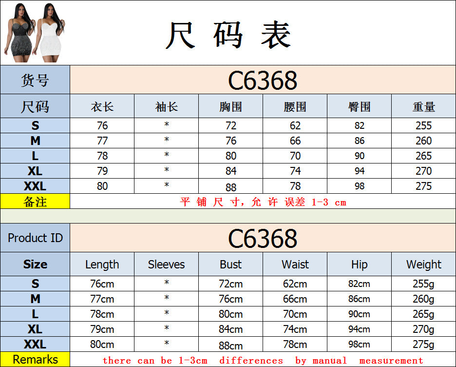C6368 cross-border   fashion women's mesh rhinestone sleeveless camisole mini dress