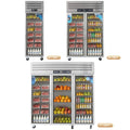 Beverage display refrigerator - vertical, high-capacity beer and beverage cooler for convenience stores and restaurants