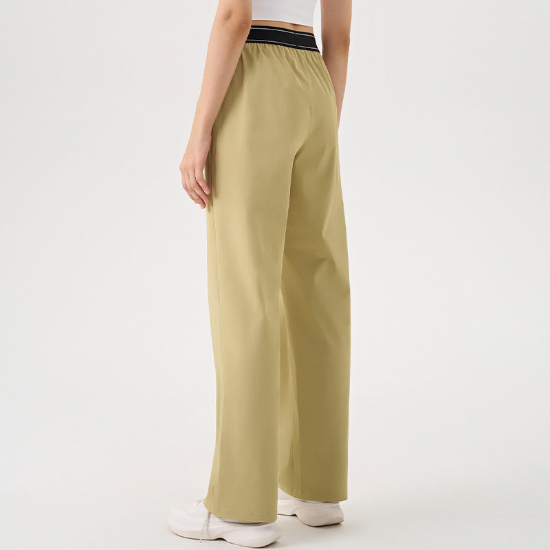 New outdoor running trousers - straight leg, loose fit, lightweight, stretchy, quick-drying, fitness pants with pockets - workwear casual style