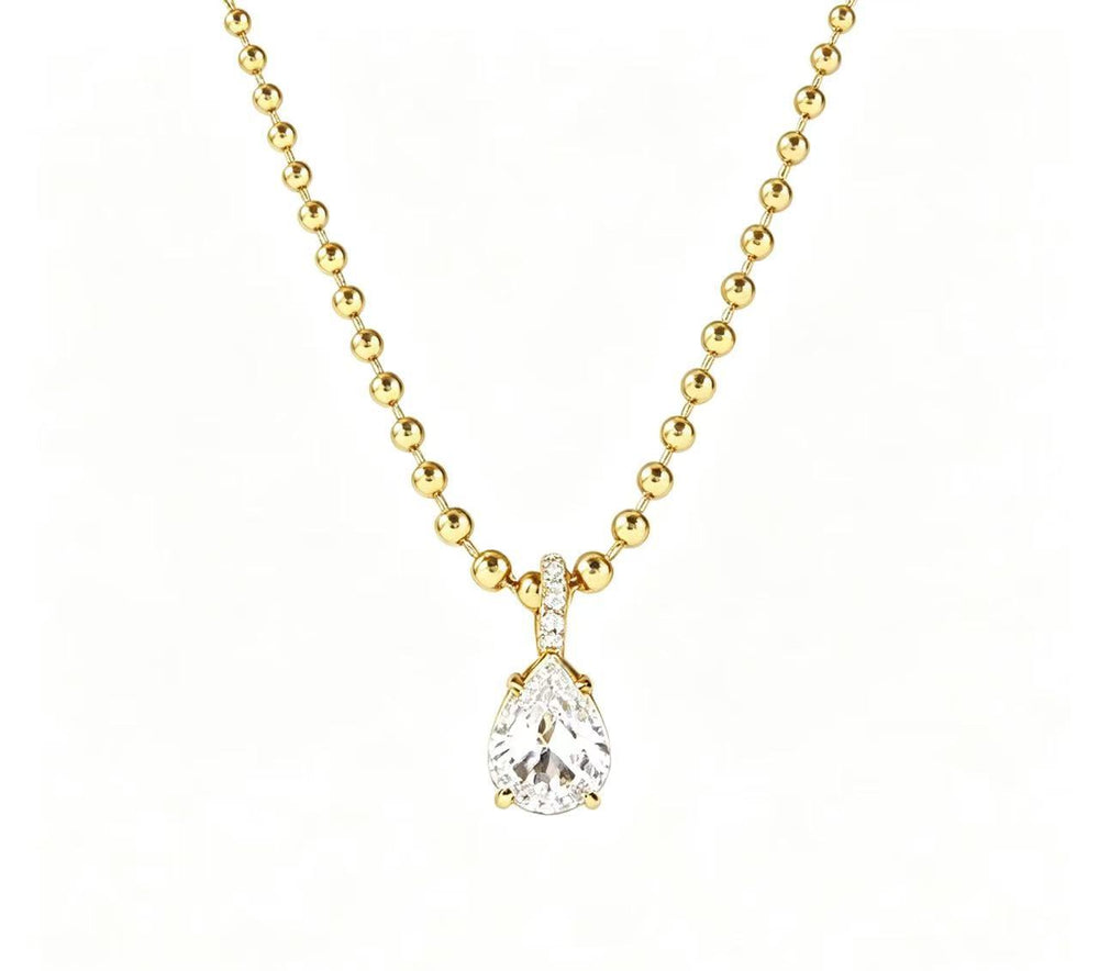 new style accessible luxury inlaid six-claw zircon copper zircon 14k gold necklace female golden elegant clavicle chain heart