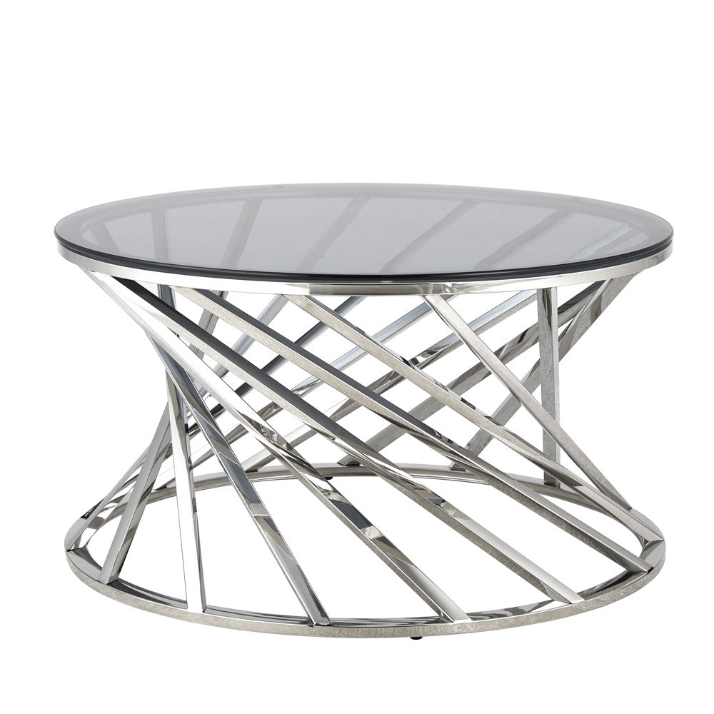 Tempered glass coffee table - modern minimalist accent table with a touch of luxury