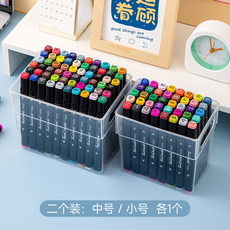 Desktop Drawer Marker Stationery Storage Box Plastic Transparent Pen Holder Sundries A4 Book File Storage Box Wholesale