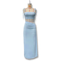 Aliexpress  spring new arrivals: european and american style sexy lace patchwork hollow-out see-through camisole dress