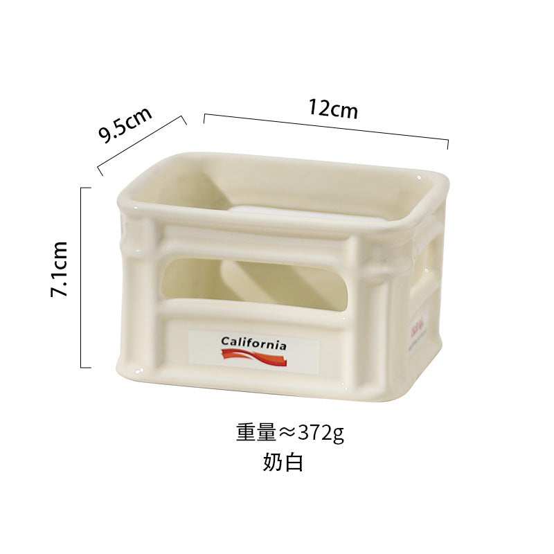 陶瓷薯条碗高颜值网红爆米花零食碗创意小吃筐家用水果碗造型碗篮