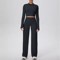 Cloud-feel quick-dry zip-up yoga set - high-waisted, slim-fit, outdoor casual running & fitness activewear for women