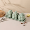 New macaron-colored marshmallow ceramic spice jar set - stylish kitchen salt shaker wholesale