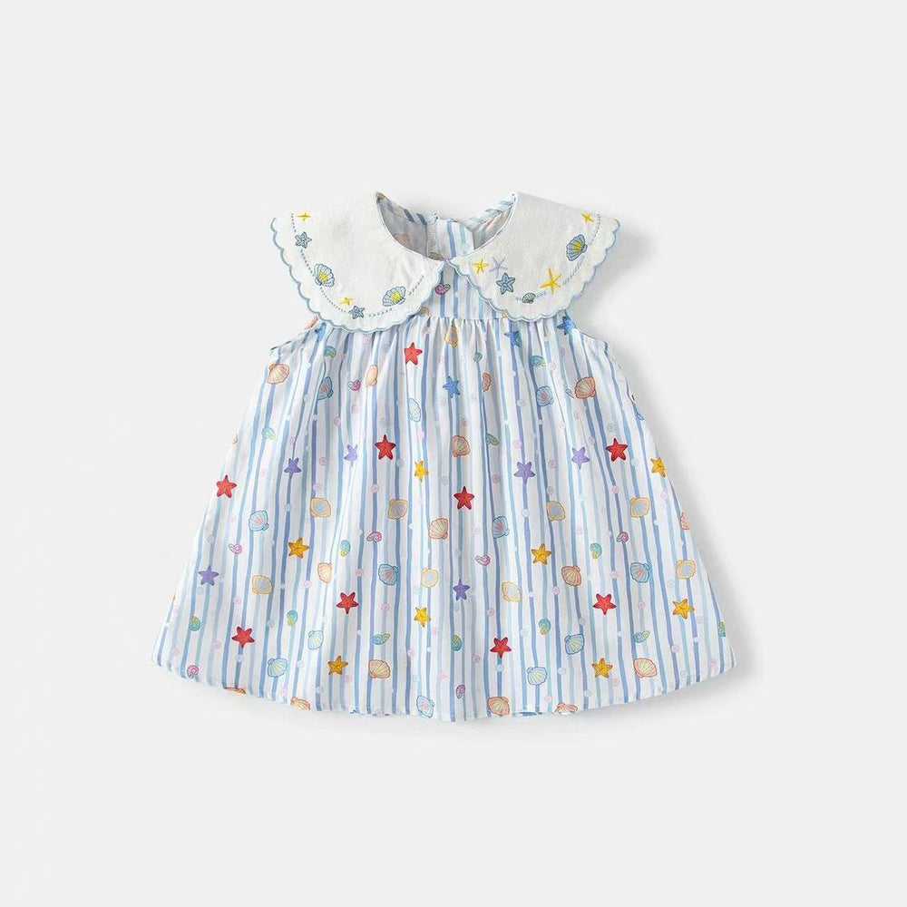 Summer clothes girl sleeveless dress newborn baby style princess bag butt skirt one-year-old baby girl one-piece