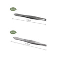 Keqi stainless steel flat tip & slant tip tweezers - professional eyebrow shaping tool for makeup artists - cross-border e-commerce exclusive