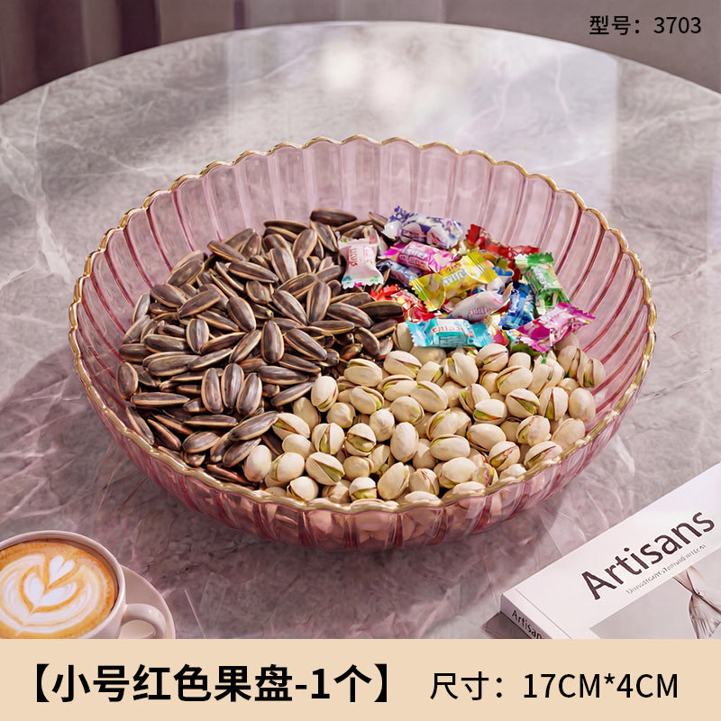 For home plate small creative living room fruit plate accessible luxury good-looking coffee table snack plate melon seeds peanut candy plate