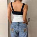 Fashion  women's clothing  summer new sexy camisole american contrast colorsense of designtops