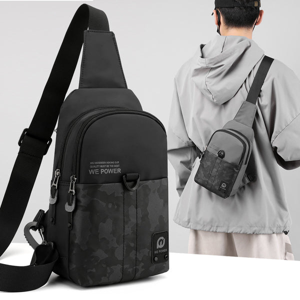 Wepower new outdoor men's breast bag fashion casual messenger bag multi-functional men's bag chest oblique backpack