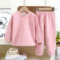 Kidsheattechintimates boys wool silk boneless autumn clothes long johns winter plaid baby wear home clothes suit