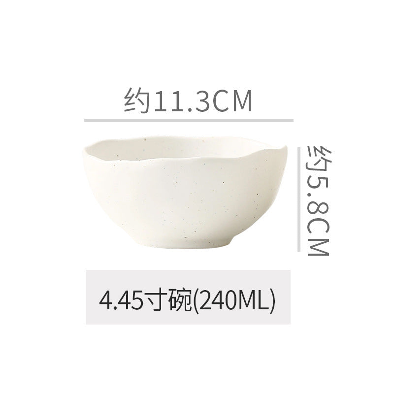 Vintage chic dinnerware set - restaurant, hotel, and home use - unique shaped dessert plates, pastry bowls, and rice bowls - wholesale