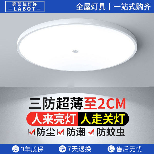 Intelligent human body sensor light led aisle home voice control light control property corridor radar induction ceiling light