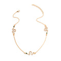 Snake necklace wholesale fashion cross-border autumn and wintersweater necklace women's banquet jewelry fashionstylish full diamond clavicle chain