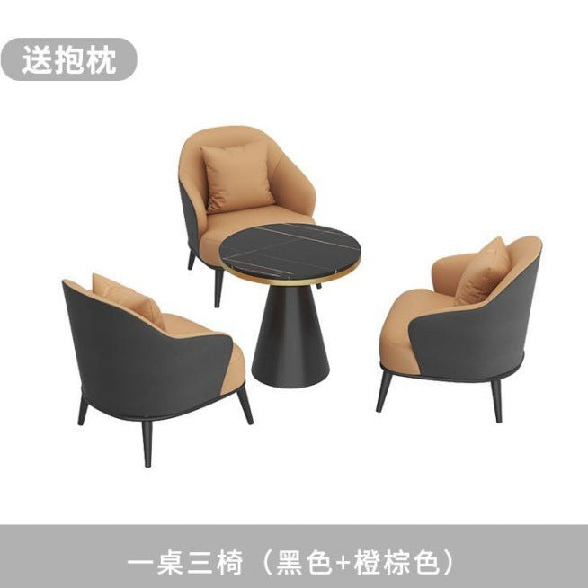 Reception table and chair combination sales office accessible luxury hotel balcony casualcasual beauty salon sofa single person negotiation meeting