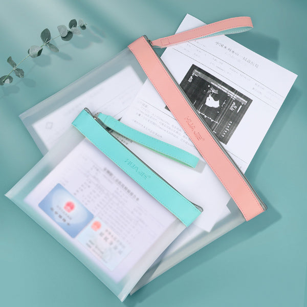 Huajie maternity inspection, pregnancy inspection data storage bag, ultrasound inspection report, document bag, transparent student carrying book tutoring bag