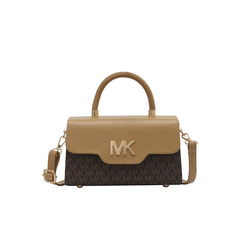 Women's bag 2025 new style shoulder chain crossbody color block fashionable textured large capacity factory direct small square bag