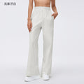 Outdoor water-resistant activewear lounge pants for women - elastic waistband, loose fit, quick-drying, breathable, straight-leg gym pants d26015