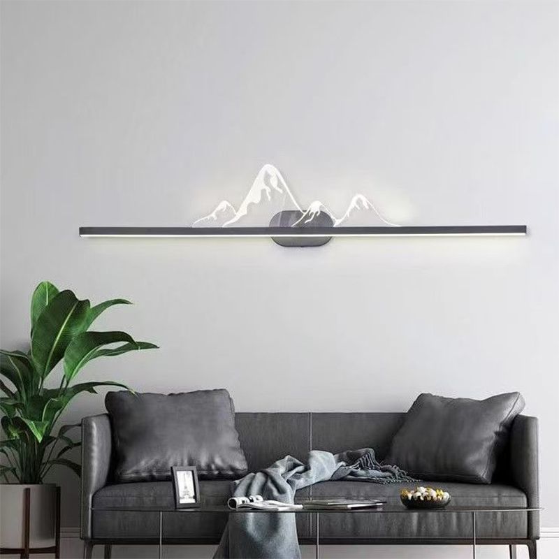 New arrivalcasual living room sofa background wall long wall lamp normcore bedroom bedside wall lamp wiring model