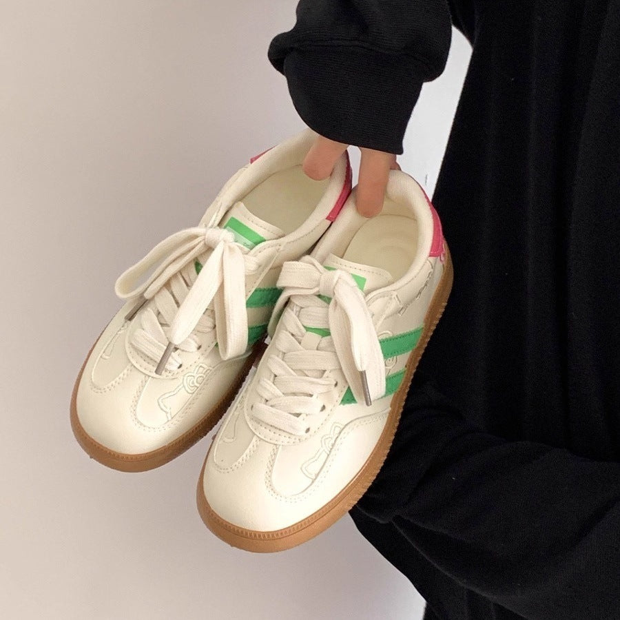 Trendy and versatile white sneakers for women - chunky sole platform shoes - new summer 2026 collection - unique casual all-match athletic loafers