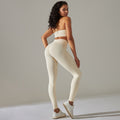Ready-to-ship new sexy backless sports bra set with high-waisted butt-lifting leggings - quick-dry running, workout, and yoga apparel