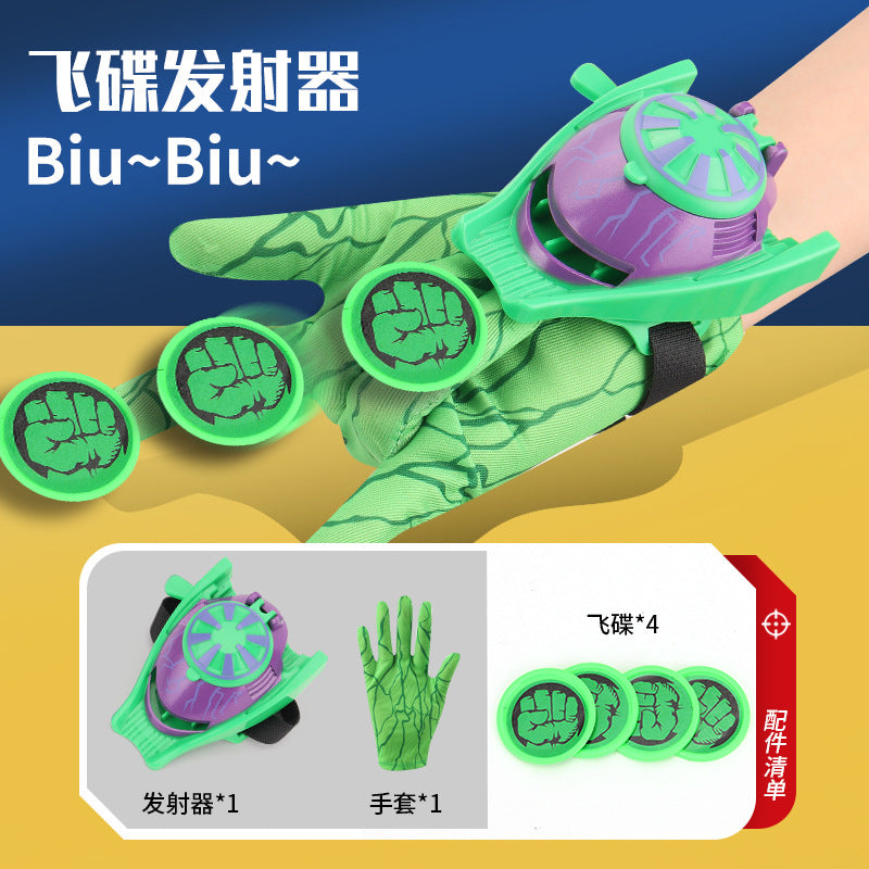 cosplay toy hero spider flying saucer launcher superhero wrist launcher flying disc catapult