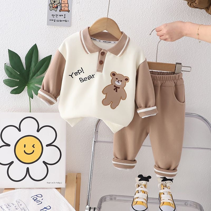 Boys' fall/winter sweatshirt  new round neck kids' fashion loose long sleeve top, toddler & child sweatshirt set