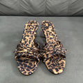 Spain 2024 spring new one-strap open-back trf slippers mesh fabric bowknot decor high heel sandals